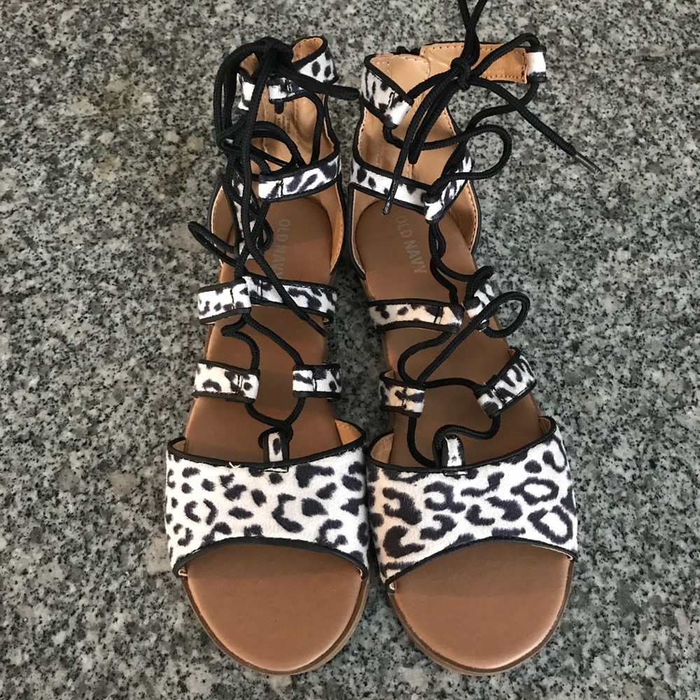 Gladiator lace up sandals